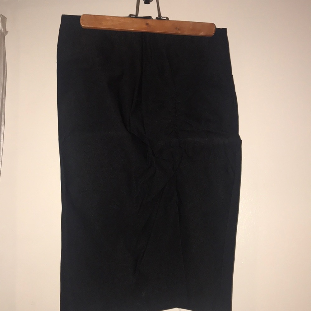 Black pencil skirt with scrunched detail
